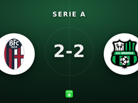 Serie A: Bologna 2-2 Sassuolo — Two-goal comeback ends level