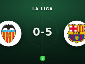 La Liga: Valencia 0-5 Barcelona — five unanswered goals seal rout