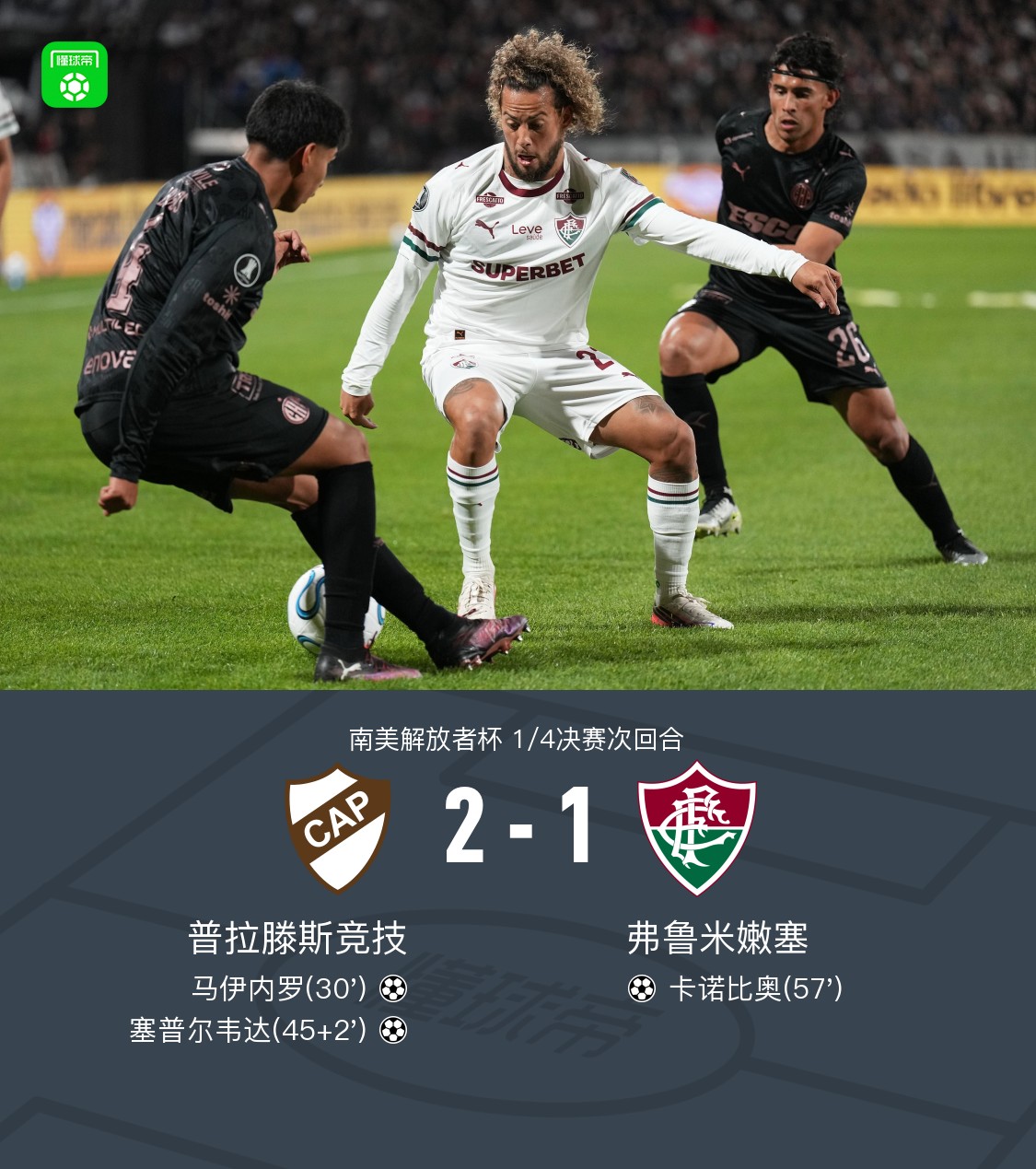 Fluminense Rio Janeiro zieht mit 3:2 nach Hin- und Rückspiel ins Halbfinale ein, Canobbio trifft