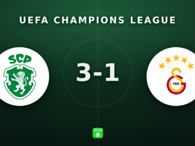 Champions League: Sporting CP 3-1 Galatasaray — Catamo scores & assists
