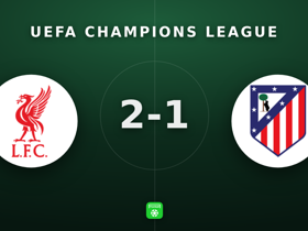 Champions League: Liverpool 2-1 Atlético — Szoboszlai 5 key passes, 1 goal