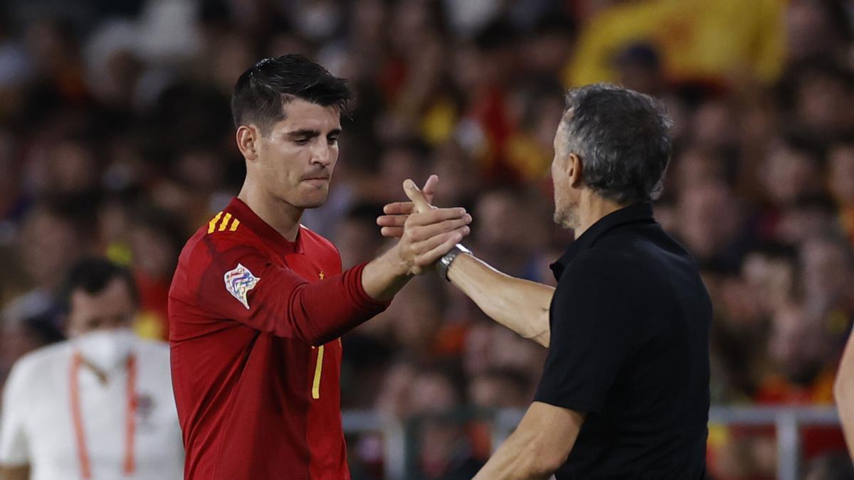 Morata: Luis Enrique es el entrenador que más me ha ayudado, sin él no sé si seguiría jugando