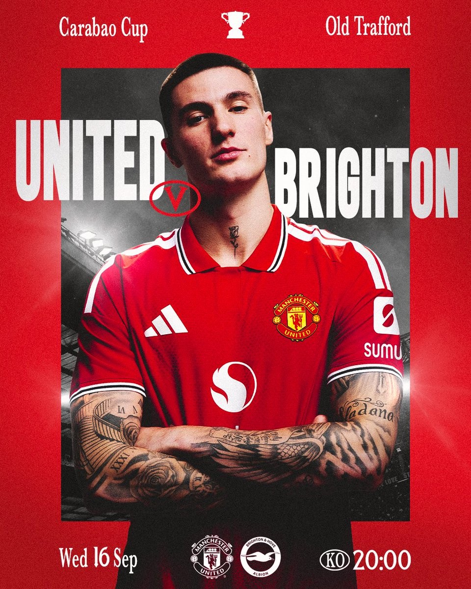 Man Utd veröffentlicht Plakat für Ligapokalspiel gegen Brighton mit Benjamin Šeško