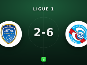 Ligue 1: Troyes 2-6 Strasbourg — Amo-Ameyaw, 2 goles y 8.9