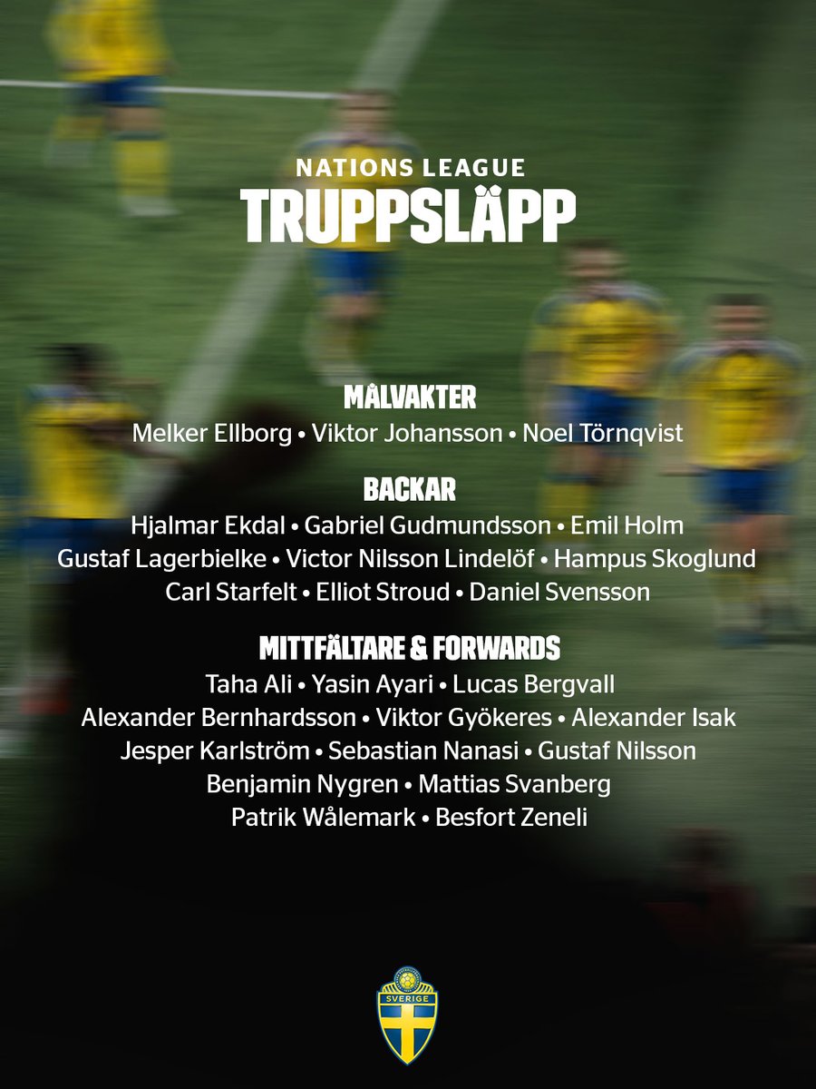 Schweden gibt Kader für Nations League bekannt: Isak, Gyökeres und Bergvall nominiert
