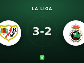 La Liga : Vallecano 3-2 Santander — remontada en 5 buts