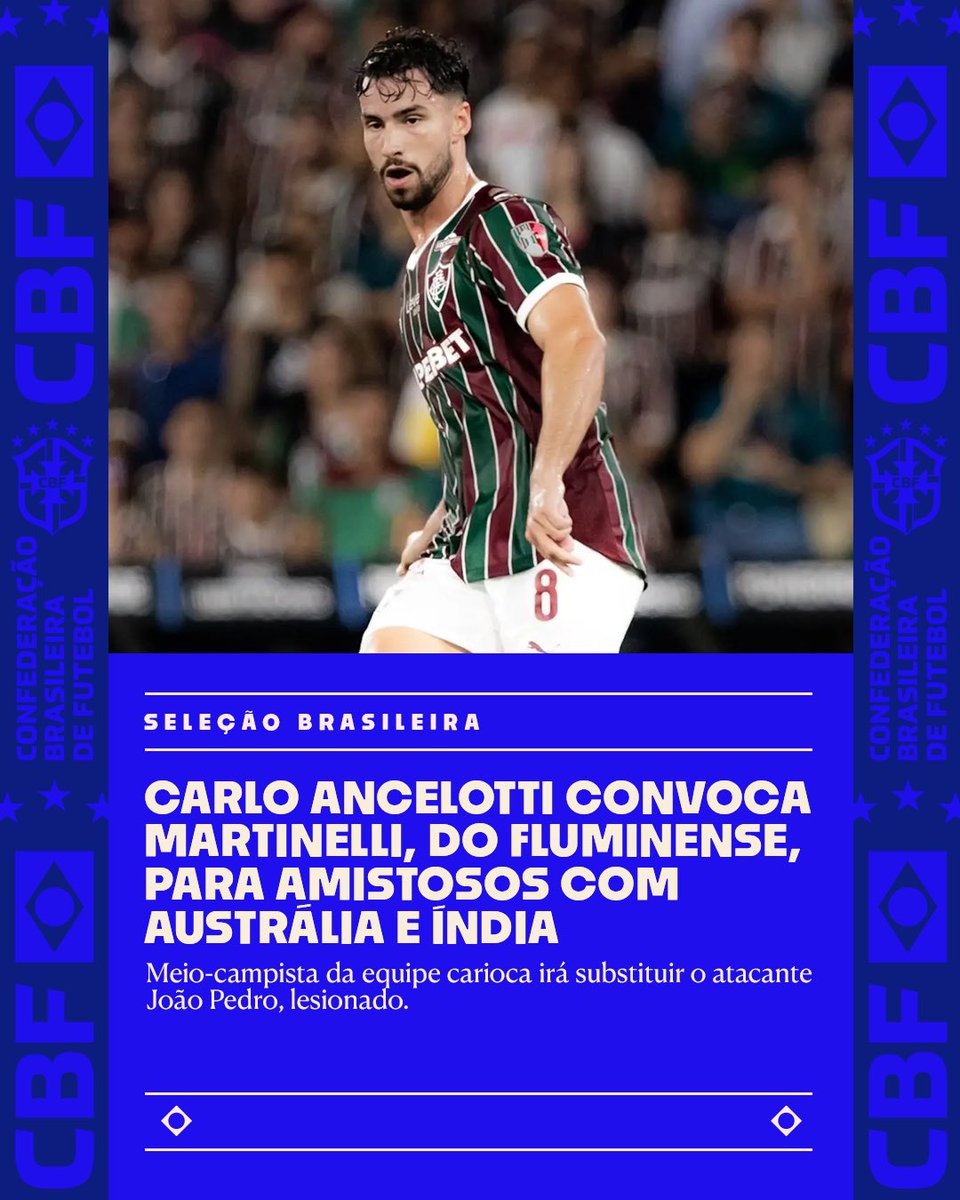 OFFICIAL: Brazil call up Fluminense player Martinelli to replace injured João Pedro