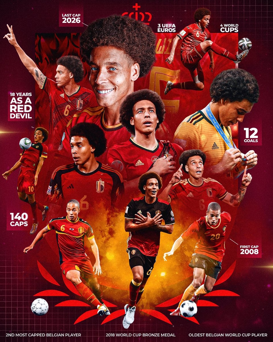 Oficial: Witsel, de 37 años, se retira de la selección de Bélgica