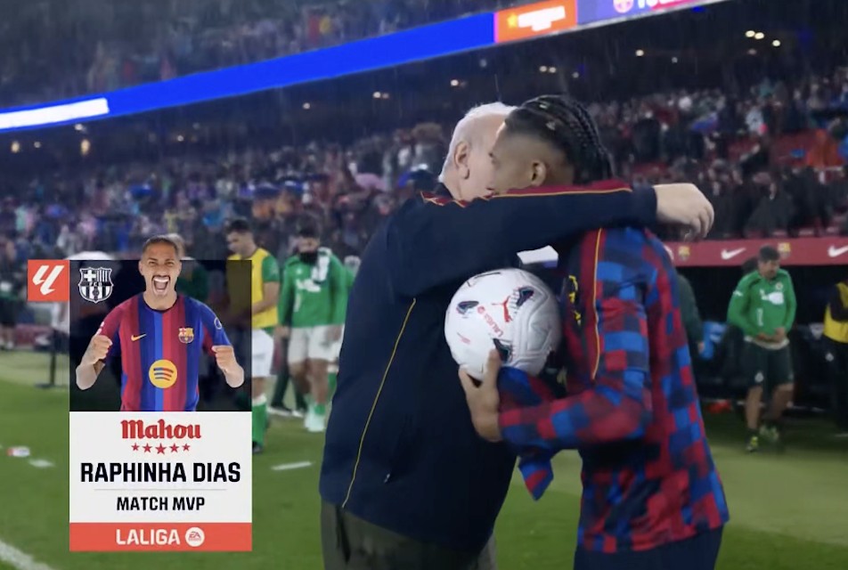 Hat-trick de Raphinha: Mejor jugador del partido en la goleada del Barcelona al Racing de Santander