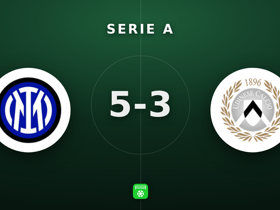 Serie A: Inter 5-3 Udinese — 8 goals in wild Matchday 4 clash