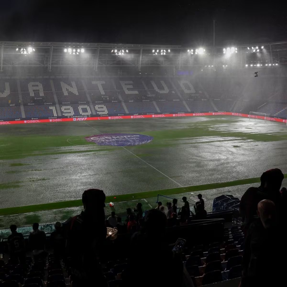 El Levante-Athletic, suspendido por la lluvia: sin fecha aún para disputarse