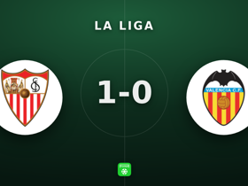 La Liga: Sevilla 1-0 Valencia — Juan Iglesias 8.2 rated, sole goal