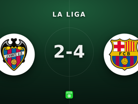 La Liga: Levante 2-4 Barcelona — Lamine Yamal scores twice