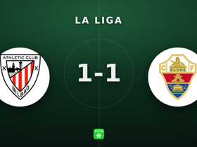 La Liga: Athletic Club 1-1 Elche — Nico Williams delivers 4 key passes
