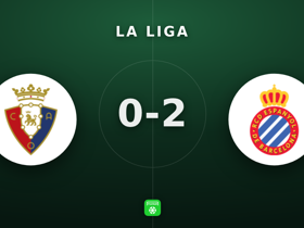 La Liga: Osasuna 0-2 Espanyol — Roberto Fernández scores both goals