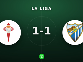 La Liga: Celta Vigo 1-1 Málaga — Herrero's 25 long balls earn MOTM