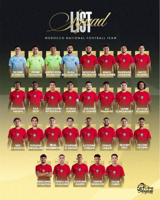 Skuad Maroko untuk Kualifikasi Piala Afrika: Achraf Pimpin Daftar, Bouadi dan Saibari Juga Terpilih