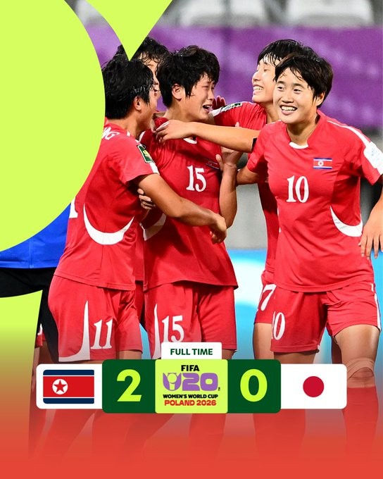 Nhật Bản thất bại trước Triều Tiên ở tứ kết, lỡ hẹn chung kết U20 World Cup nữ 4 kỳ liên tiếp