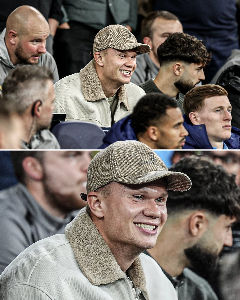 Haaland descansa y ve desde la tribuna la goleada 5-0 del Manchester City al Norwich