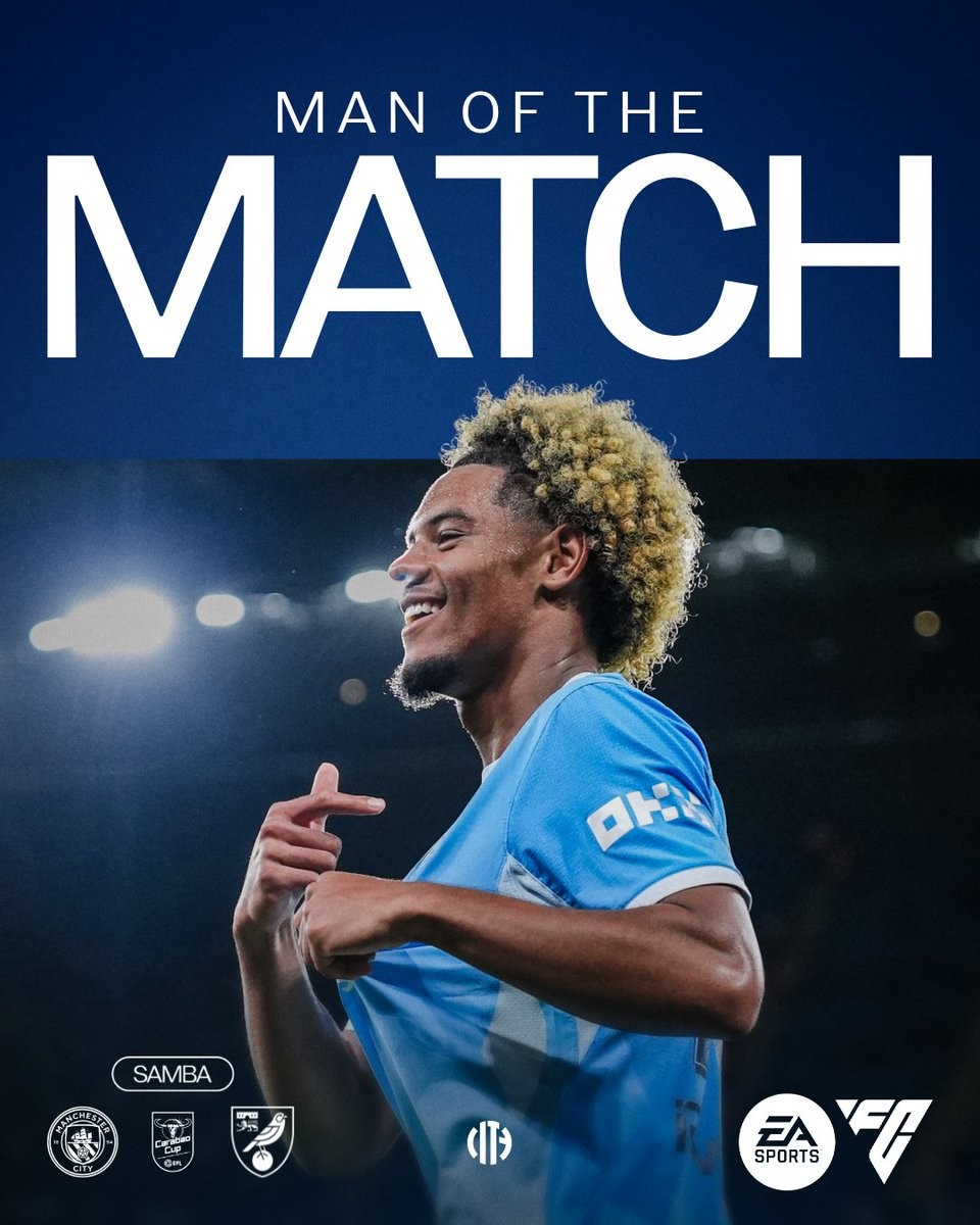 Floyd Samba, de 17 anos, marca dois gols na estreia e é eleito melhor em campo do Manchester City