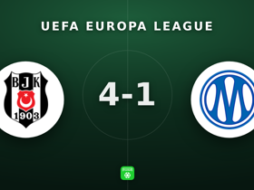 UEFA Europa League: Beşiktaş 4-1 Marseille — goleada turca com 4 golos