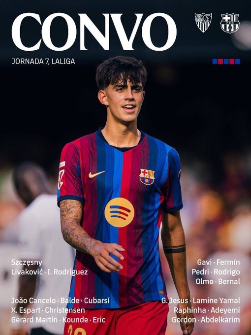Convocatoria del Barcelona para el Sevilla: Raphinha y Yamal lideran, Joan García baja por lesión