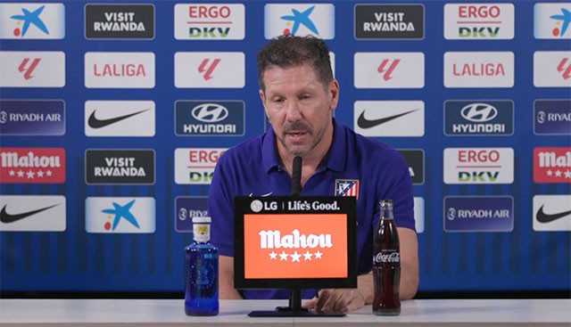 Simeone: Álvarez estará disponível amanhã; admiro Mourinho