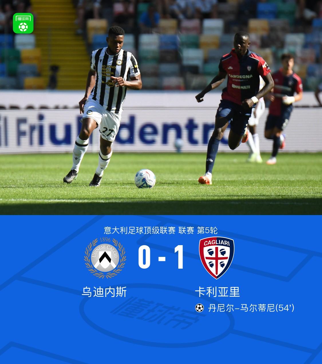 Troisième victoire consécutive ! Cagliari s'impose 1-0 à l'extérieur contre l'Udinese, but décisif de Maldini