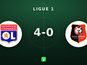 Ligue 1: Lyon 4-0 Rennes — Ernest Nuamah, doblete demoledor