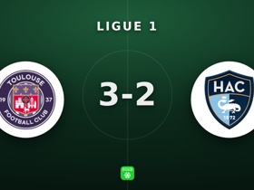 Ligue 1 : Toulouse 3-2 Le Havre — victoire en 5 buts