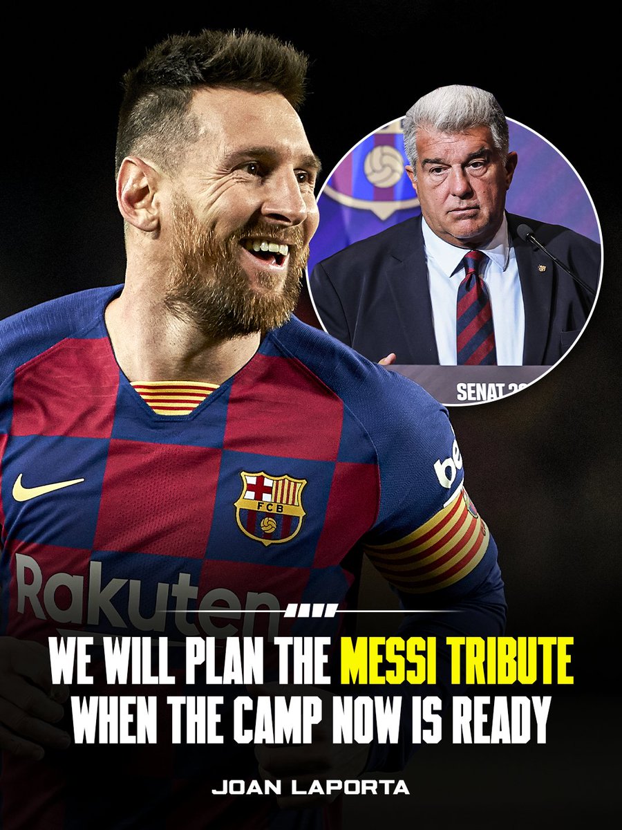 Laporta: Barça planeia homenagear Messi após conclusão do Camp Nou
