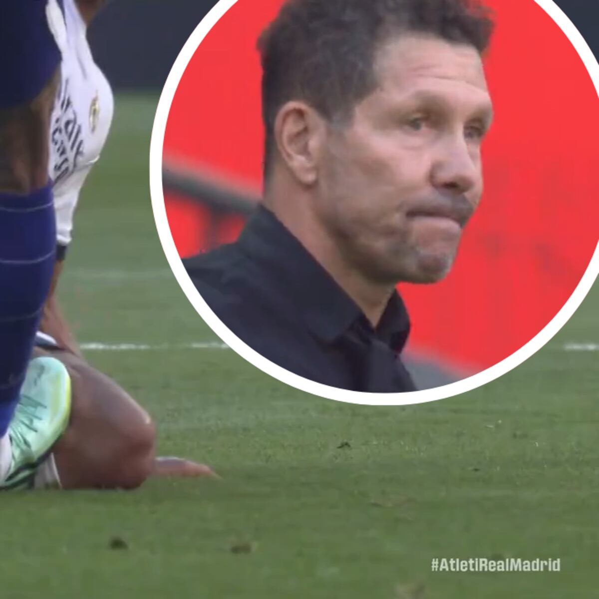 El gesto definitorio de Simeone tras la no expulsión del Cuti Romero