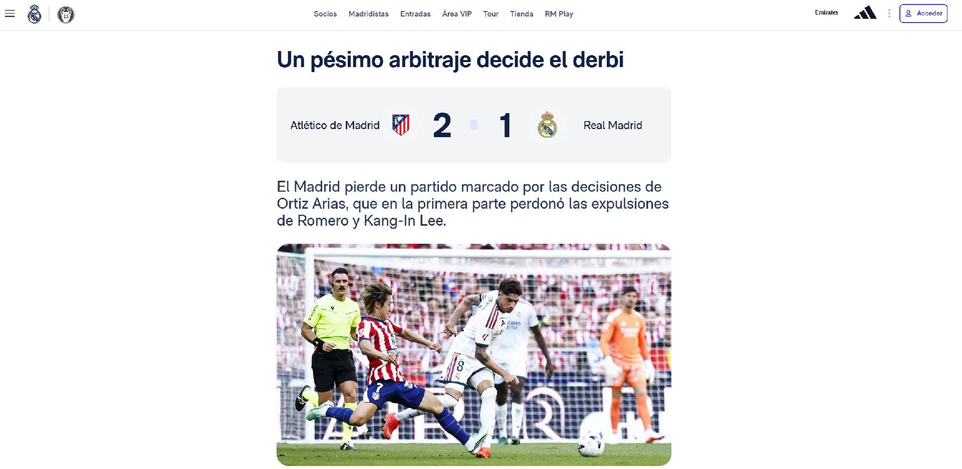 Real Madrid: "L'arbitraggio ha deciso la partita, abbiamo perso per le decisioni arbitrali"
