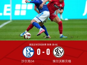 沙尔克0-0埃尔沃斯贝格，莫夸中框，卡蒂奇失良机