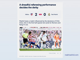 Jose Mourinho: Atletico Madrid hit back at Real Madrid boss after referee criticism following derby defeat