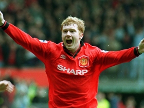 A tribute to young Paul Scholes (he scores goals) at Manchester United