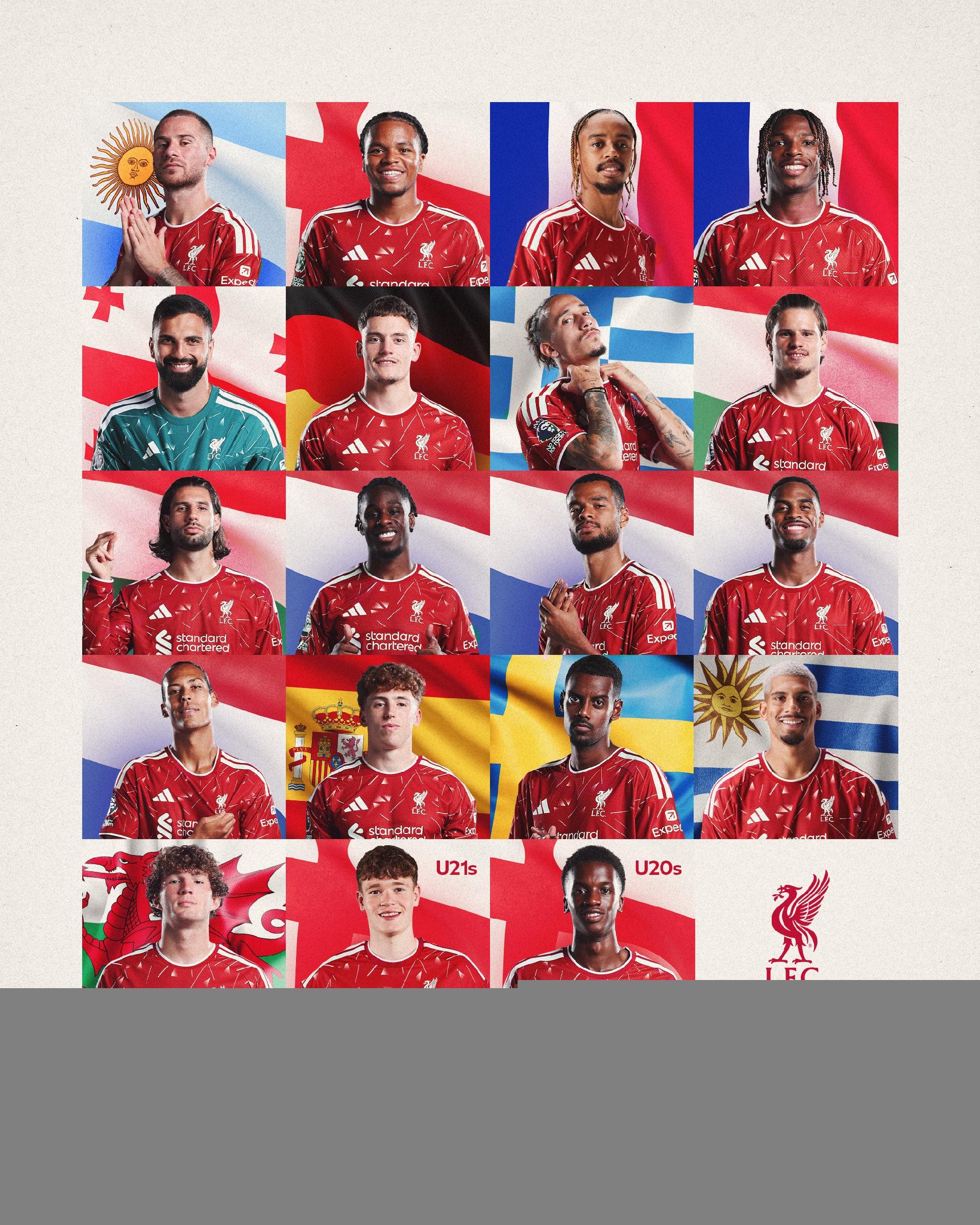 25 cầu thủ Liverpool hội quân đội tuyển quốc gia ở 17 quốc gia/khu vực