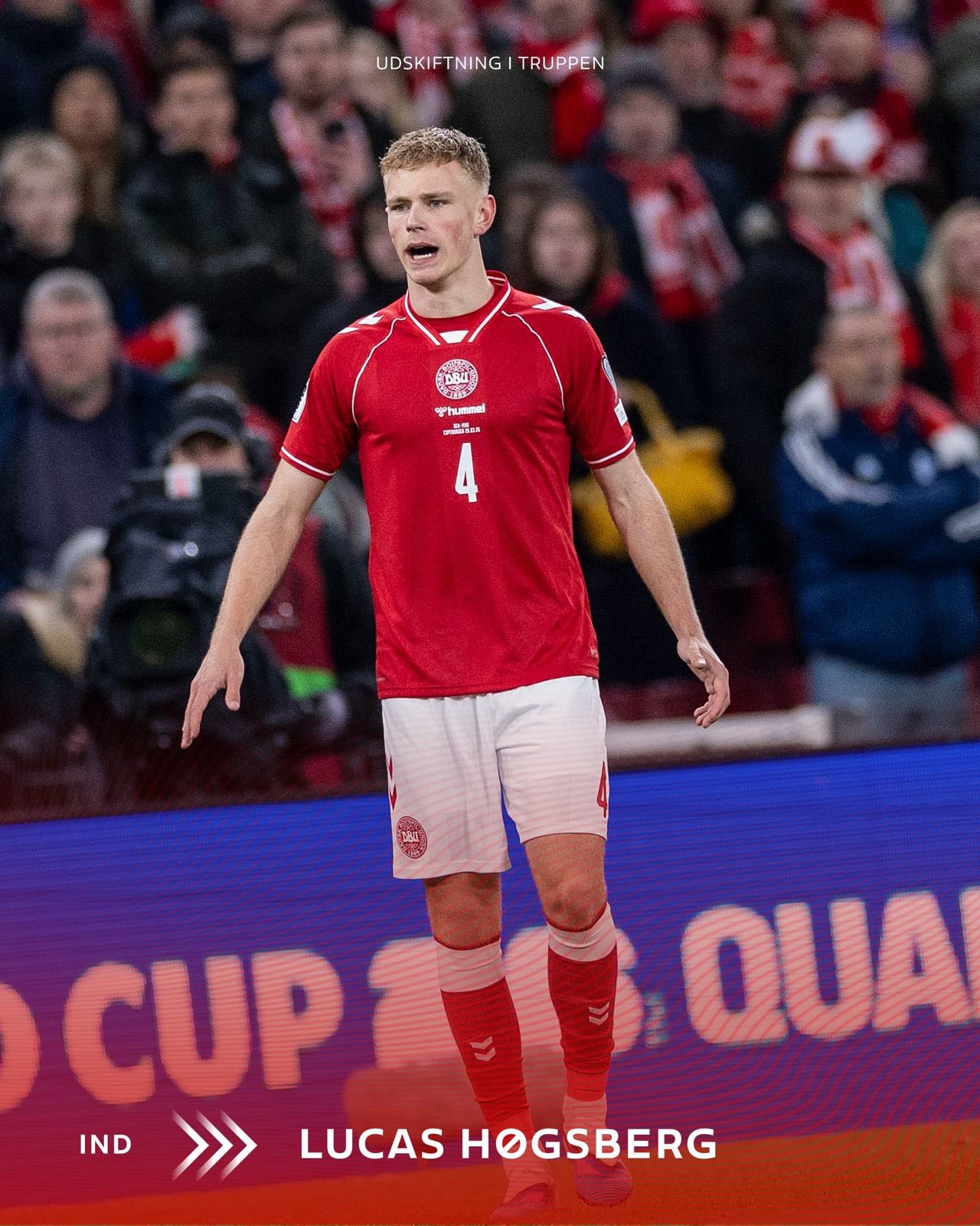 Danimarca: Christensen infortunato, Høgnesberg convocato al suo posto