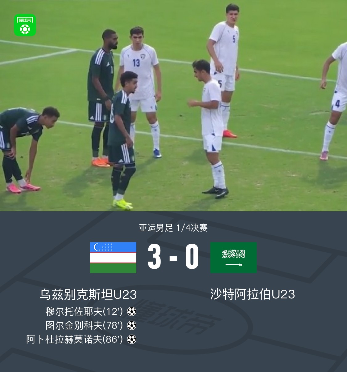 Uzbekistan 3-0 Saudi Arabia, Murtazaev and Turkinbekov Score as Uzbekistan Advances to Semifinals