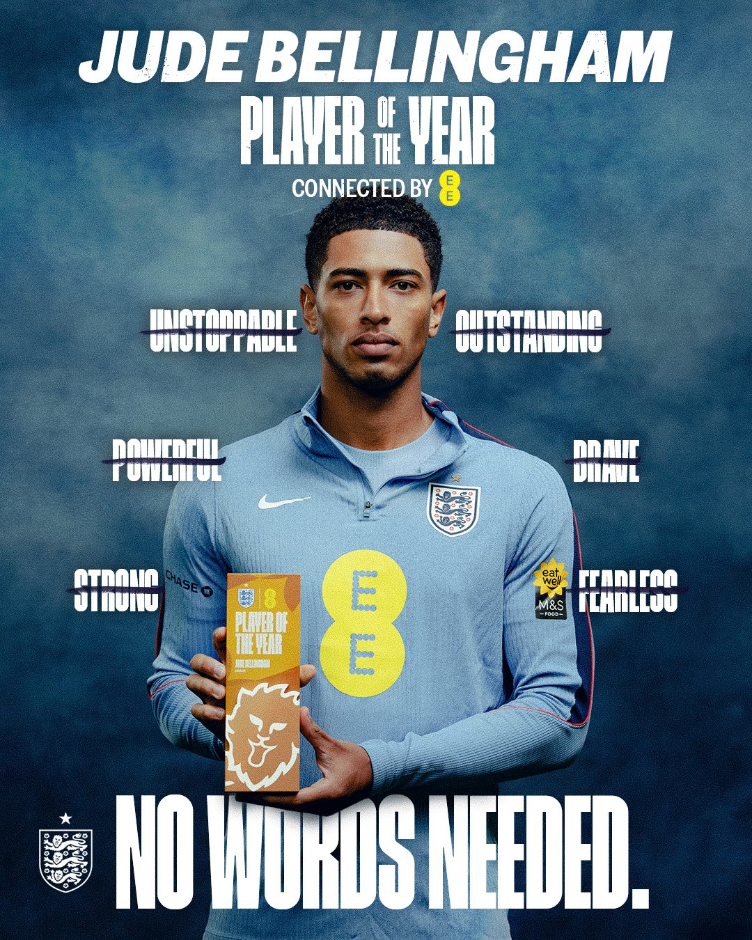 Oficial: Bellingham eleito Jogador Masculino do Ano da Inglaterra em 2025-26
