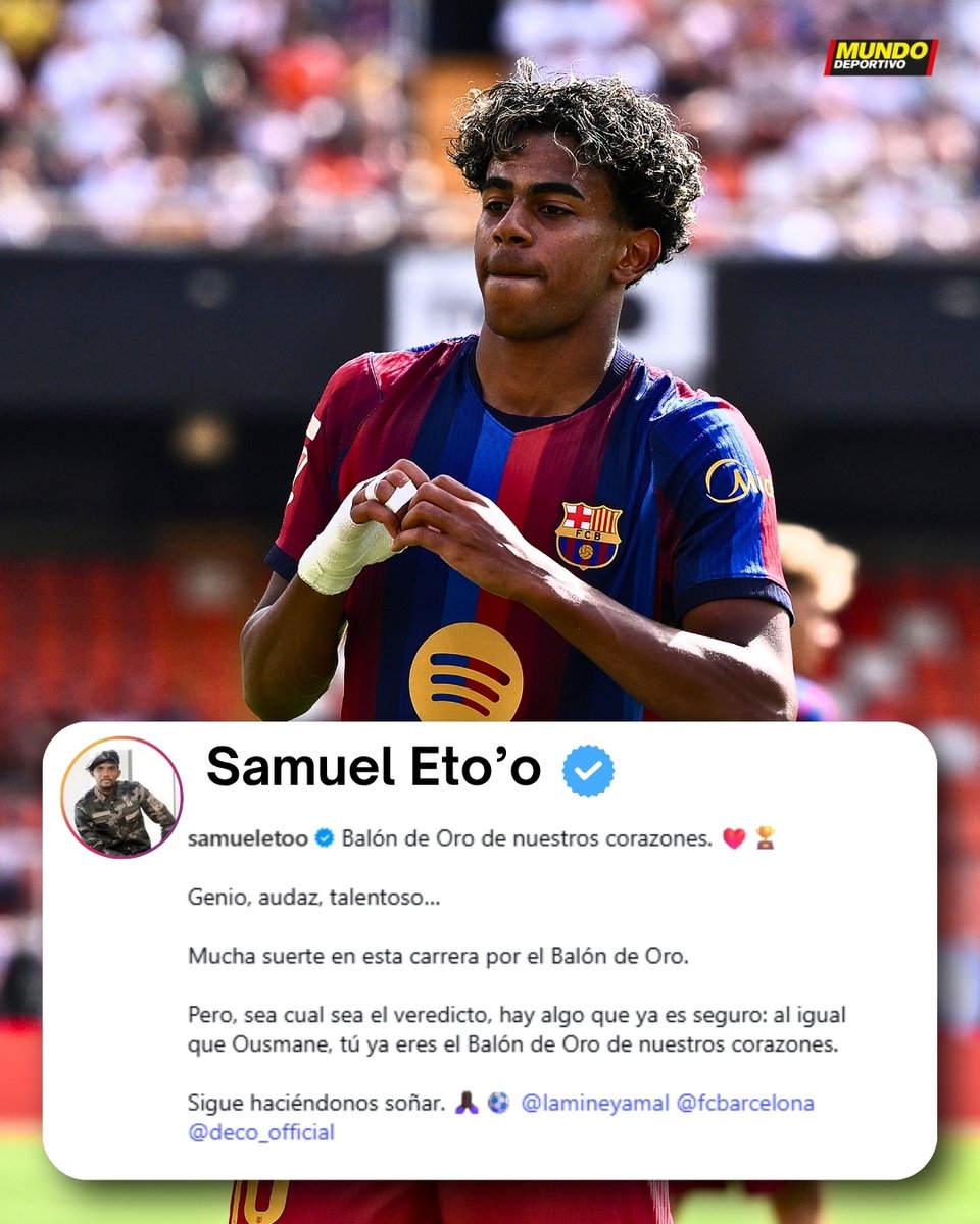Eto'o soutient Yamal : Tu es le Ballon d'Or dans mon cœur