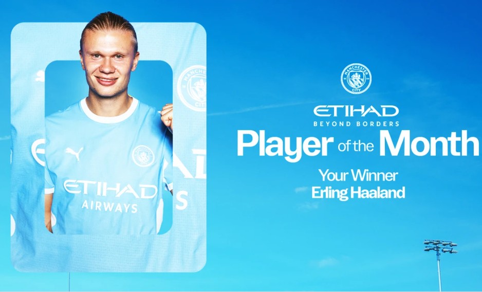 Oficial del Manchester City: Haaland, Jugador del Mes de septiembre tras marcar cinco goles en cuatro partidos