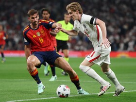 HT. England 2-1 Spain: Gordon & Kane complete first-half comeback as Yamal scores
