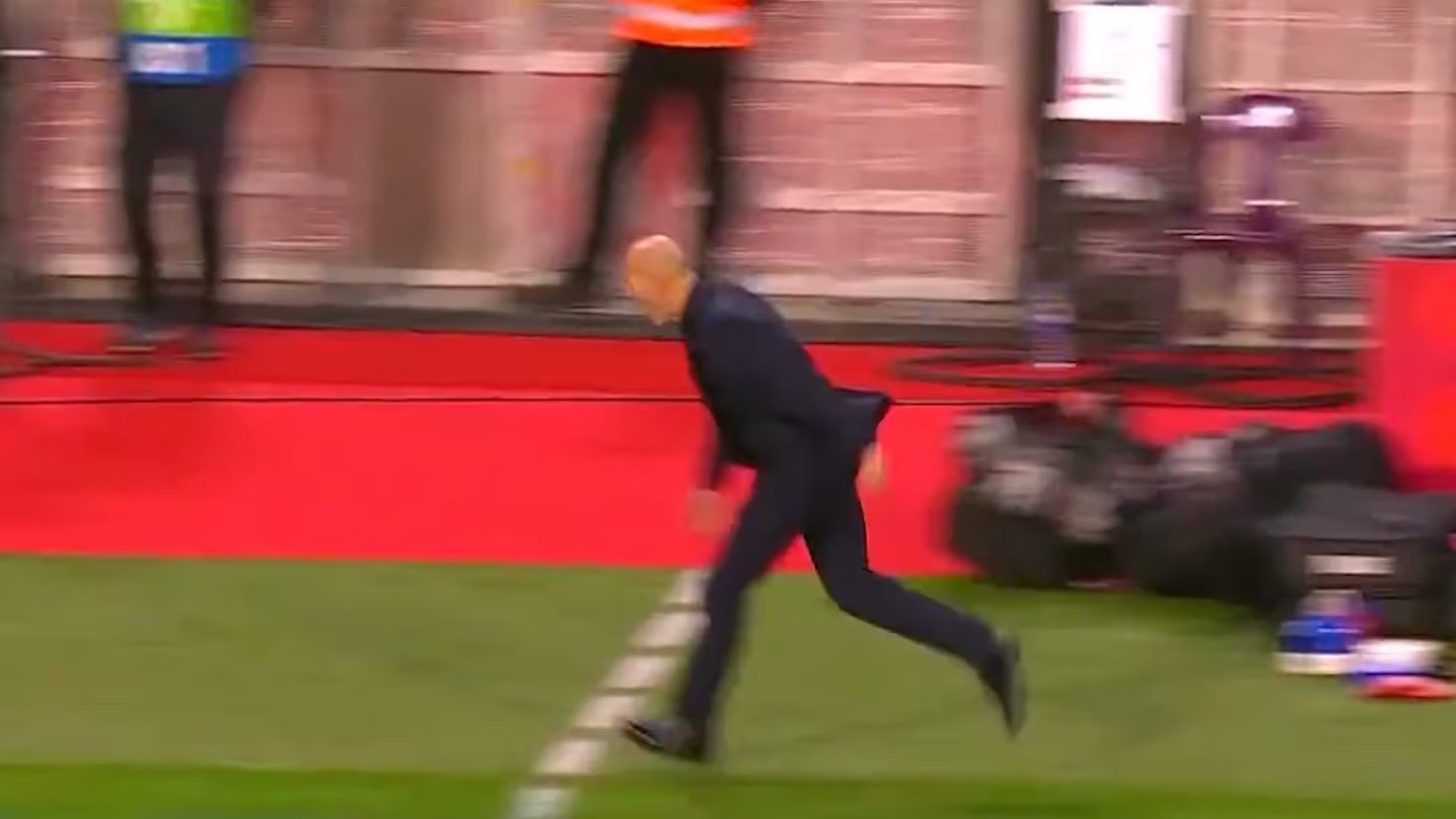 La loca celebración de Zidane tras el golazo de Olise: nunca se le había visto así