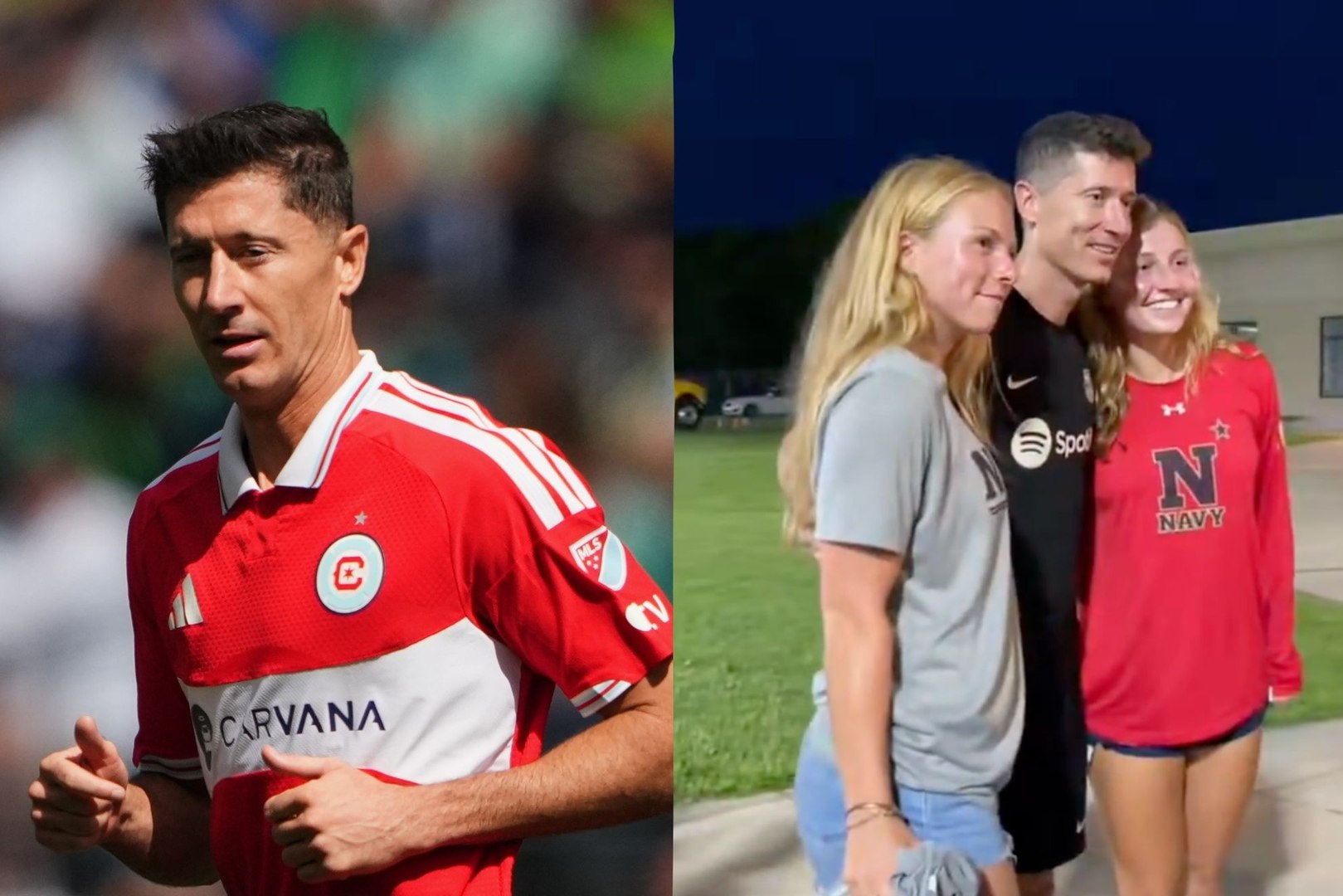 Lewandowski überrascht, aber geduldig bei Fanfotos mit Kindern