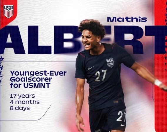 Mit 17 Jahren und 4 Monaten wird Mathis Albert zum jüngsten Torschützen der US-Nationalmannschaft
