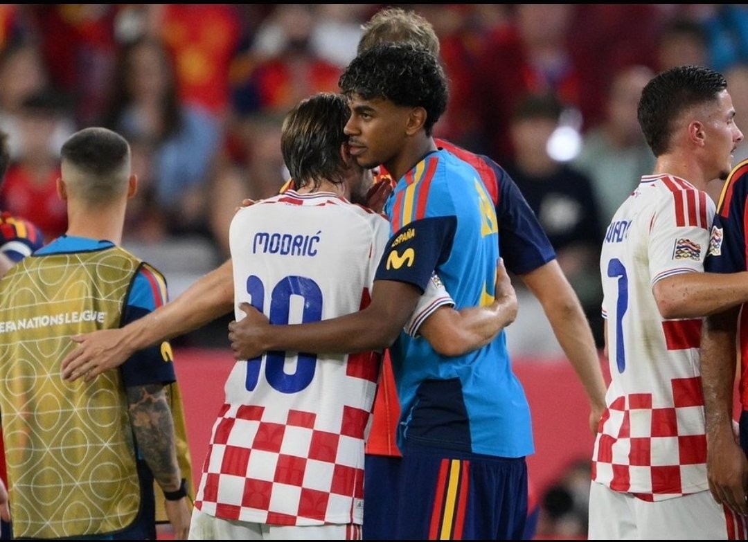 Lamine Yamal intercambió camisetas con Perisic y Modrić