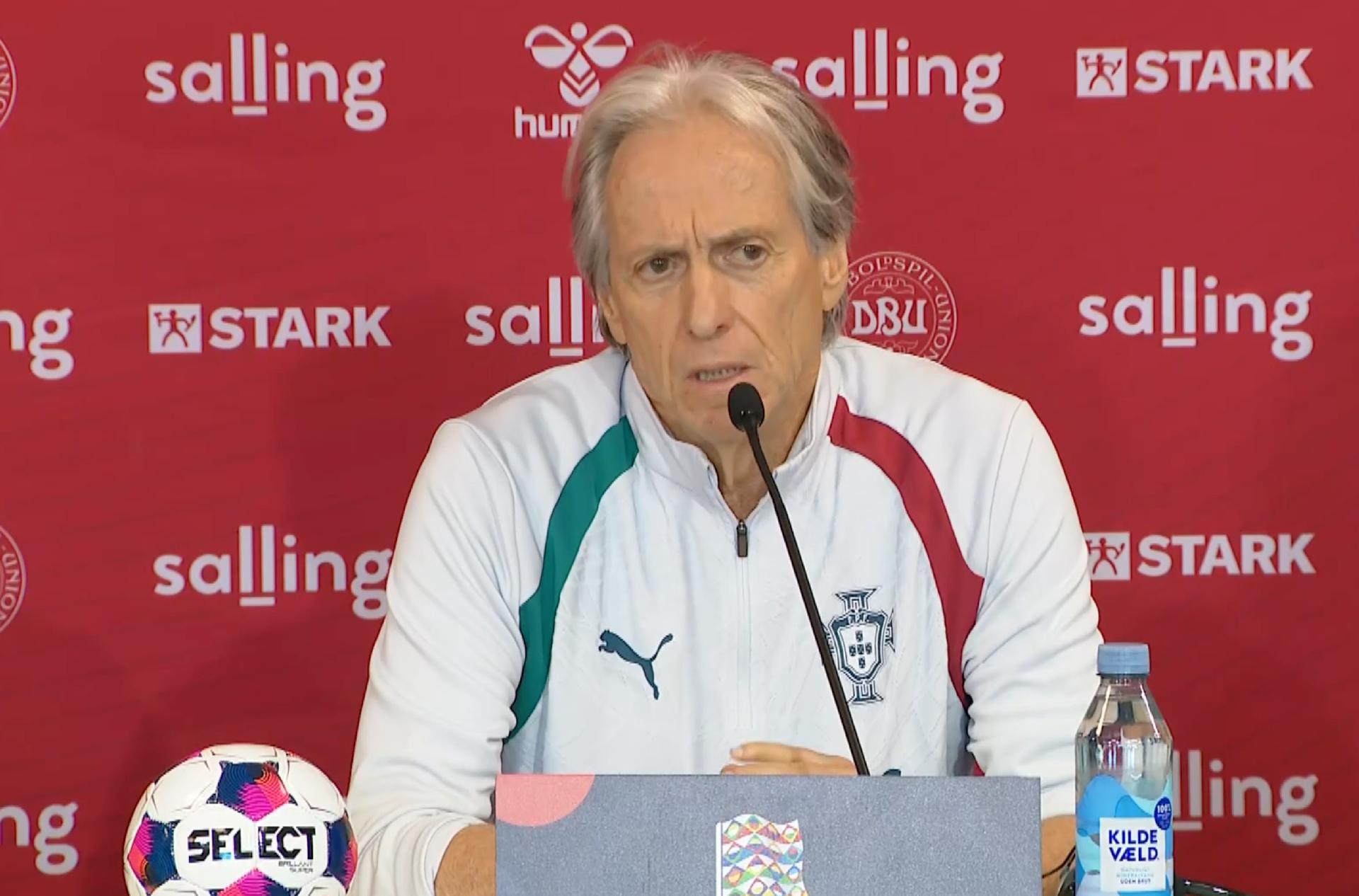 Jorge Jesus: Gonçalo deve começar contra a Dinamarca; só treinamos a defesa em bolas paradas