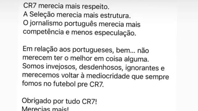CR7’s sister reacts on social media: CR7 deserved more respect