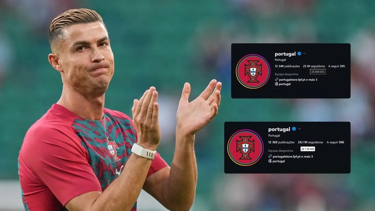 La cuenta oficial de Portugal pierde casi un millón de seguidores en 24 horas por la polémica de Cristiano Ronaldo